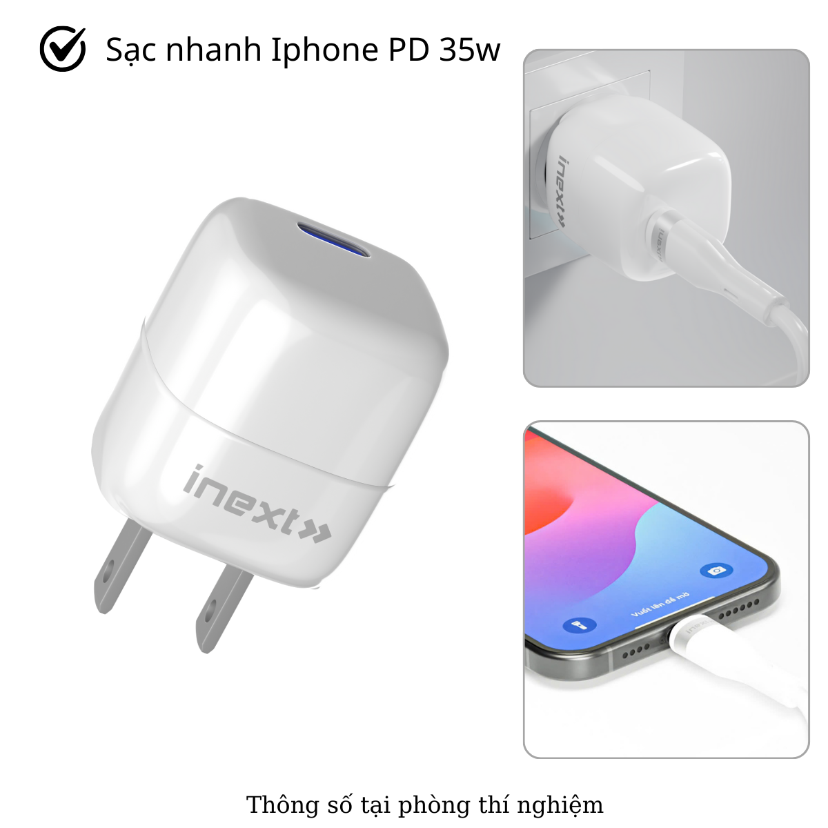 Bộ Sạc Nhanh iNext B12 Type-C to Lightning